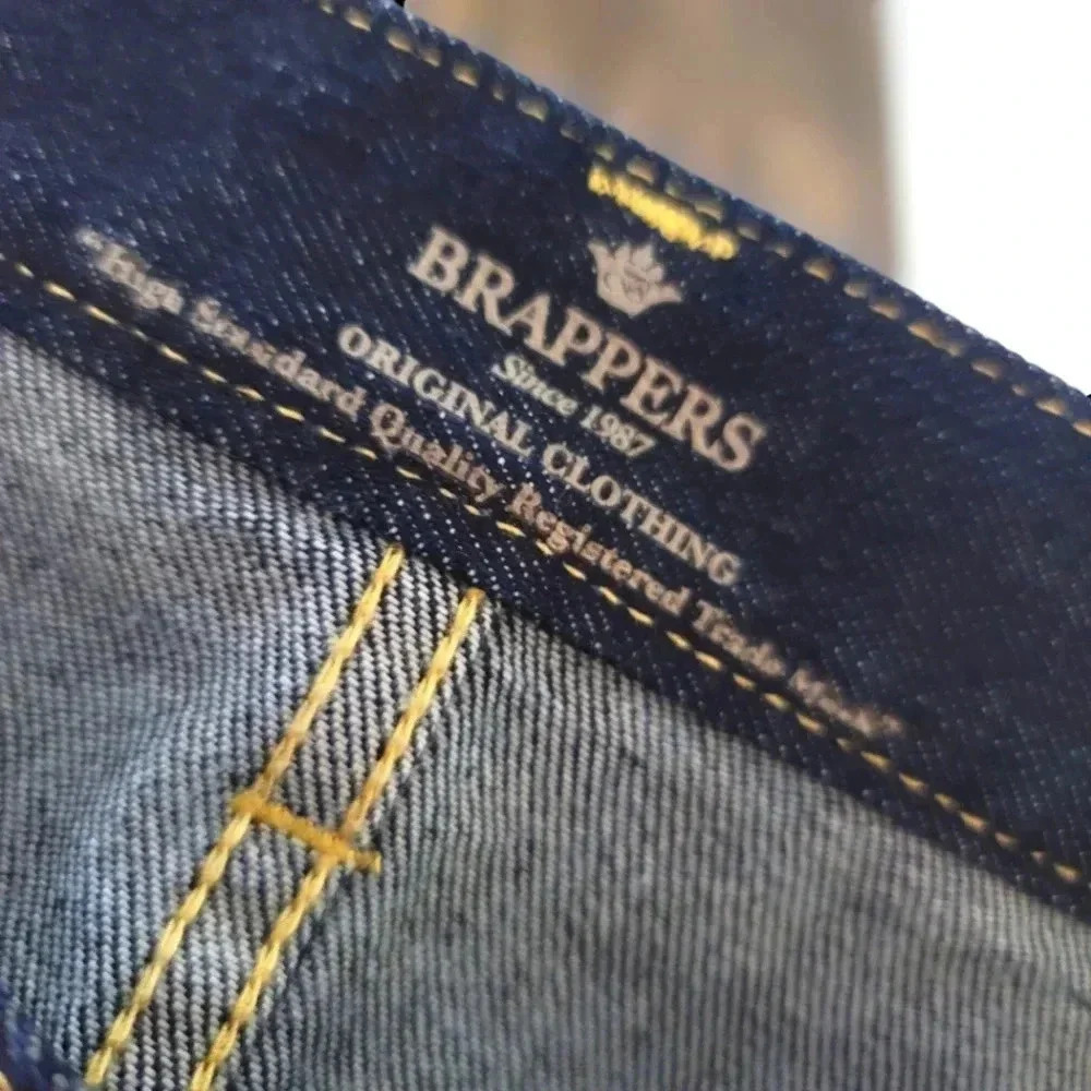 BRAPPERS Women's Boy Friend Series-Front Slit Three-quarter Skirt-Dark Blue Sz M - Picture 6 of 6